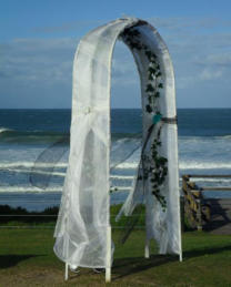 Hire Arch Canopy with fabric and Ivy